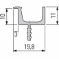 Preview: Verdeckte Griffleiste Typ L 04, E6/EV1, L: 2500 mm